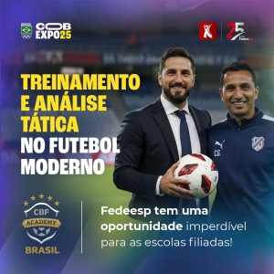 Fedeesp e CobExpo levam cursos da CBF Academy para suas Escolas Filiadas